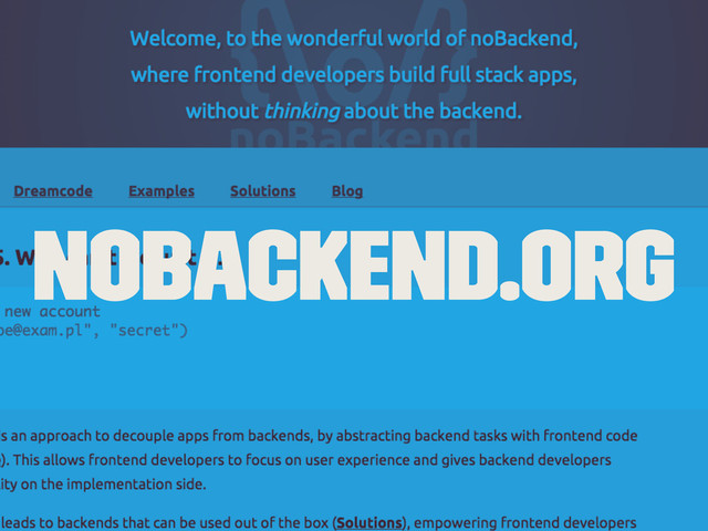 nobackend.org
