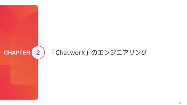 「Chatwork」のエンジニアリング
2
CHAPTER
25
