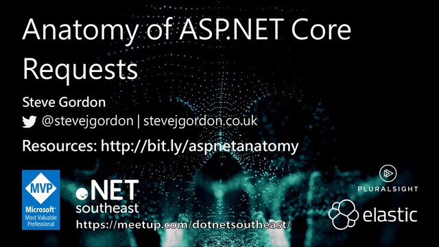 Anatomy of ASP.NET Core
Requests
Steve Gordon
@stevejgordon | stevejgordon.co.uk
Resources: http://bit.ly/aspnetanatomy
