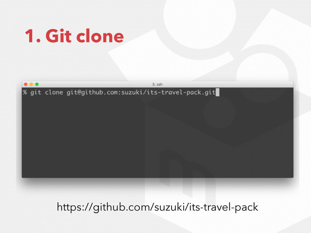 1. Git clone
https://github.com/suzuki/its-travel-pack
