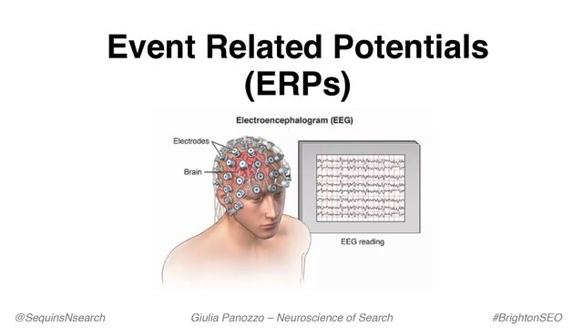 Event Related Potentials
(ERPs)
@SequinsNsearch Giulia Panozzo – Neuroscience of Search #BrightonSEO
