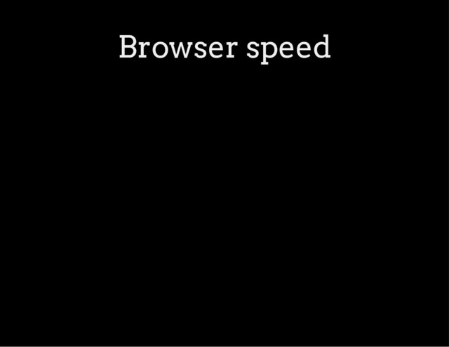 Browser speed
