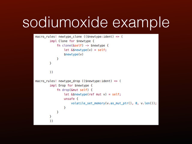 sodiumoxide example
