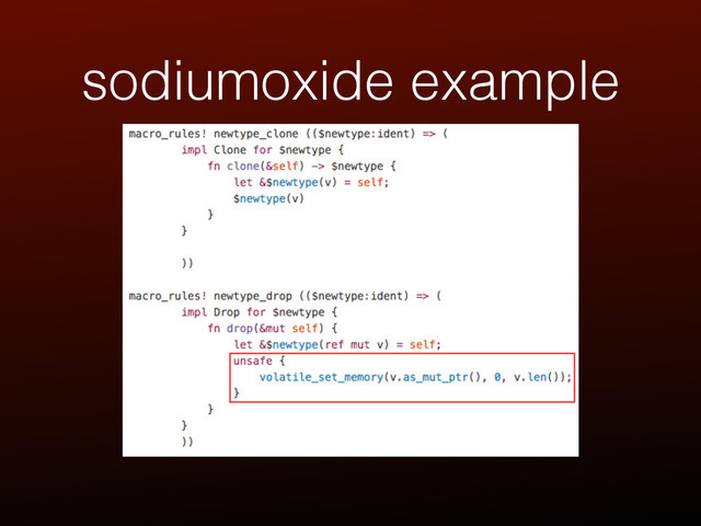 sodiumoxide example
