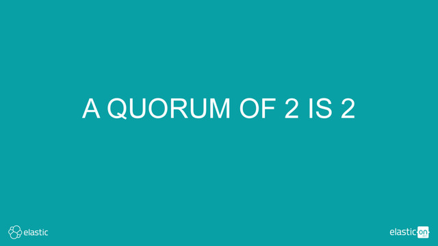 A QUORUM OF 2 IS 2
