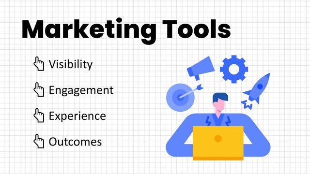 Marketing Tools
👆 Visibility
👆 Engagement
👆 Experience
👆 Outcomes
