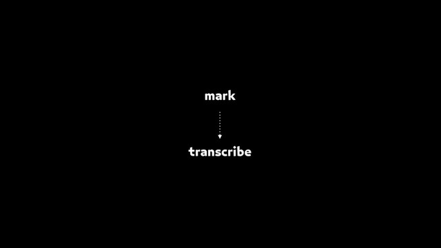 mark
transcribe
