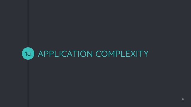 APPLICATION COMPLEXITY
6
1a
