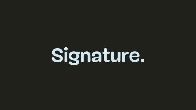 Signature.
