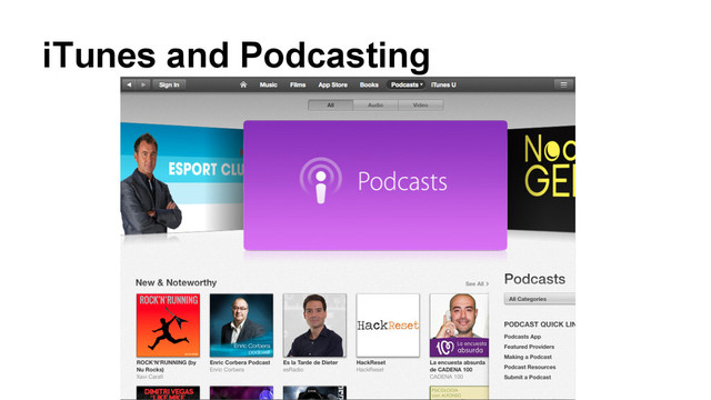 iTunes and Podcasting
