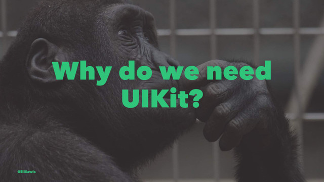 Why do we need
UIKit?
@EliSawic
