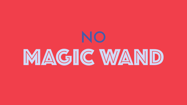 NO
MAGIC WAND

