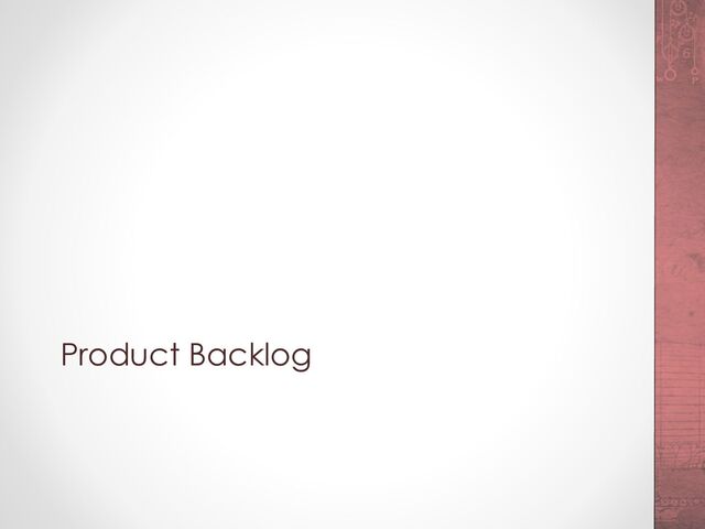 Product Backlog
