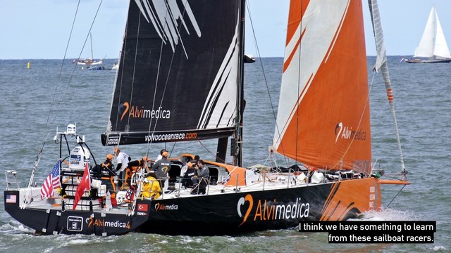 @clairegiordano
I think we have something to learn
from these sailboat racers.
