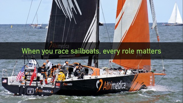 @clairegiordano
When you race sailboats, every role matters
