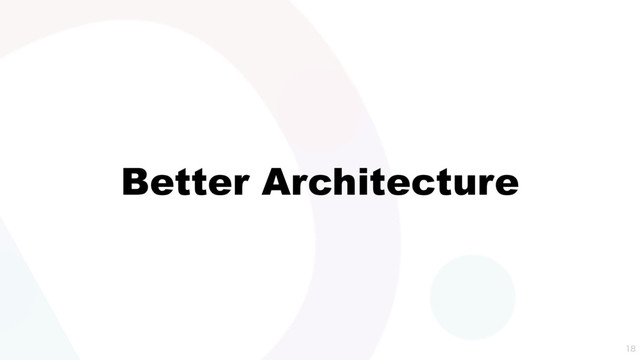 Better Architecture

