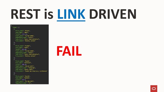 REST is LINK DRIVEN
FAIL
