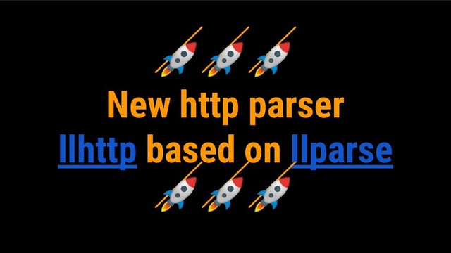 
New http parser
llhttp based on llparse


