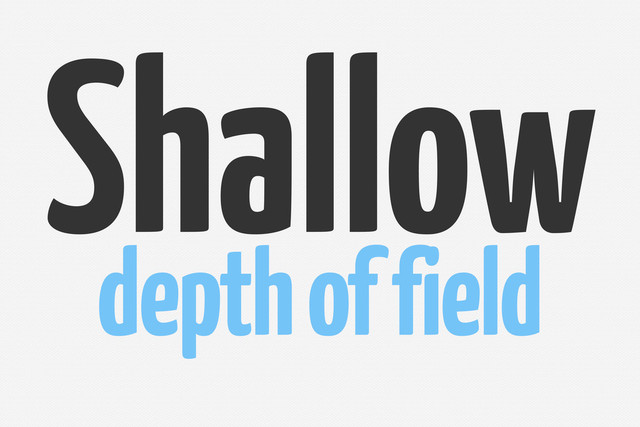 Shallow
depth of field
