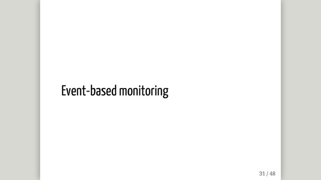 Event-based monitoring

