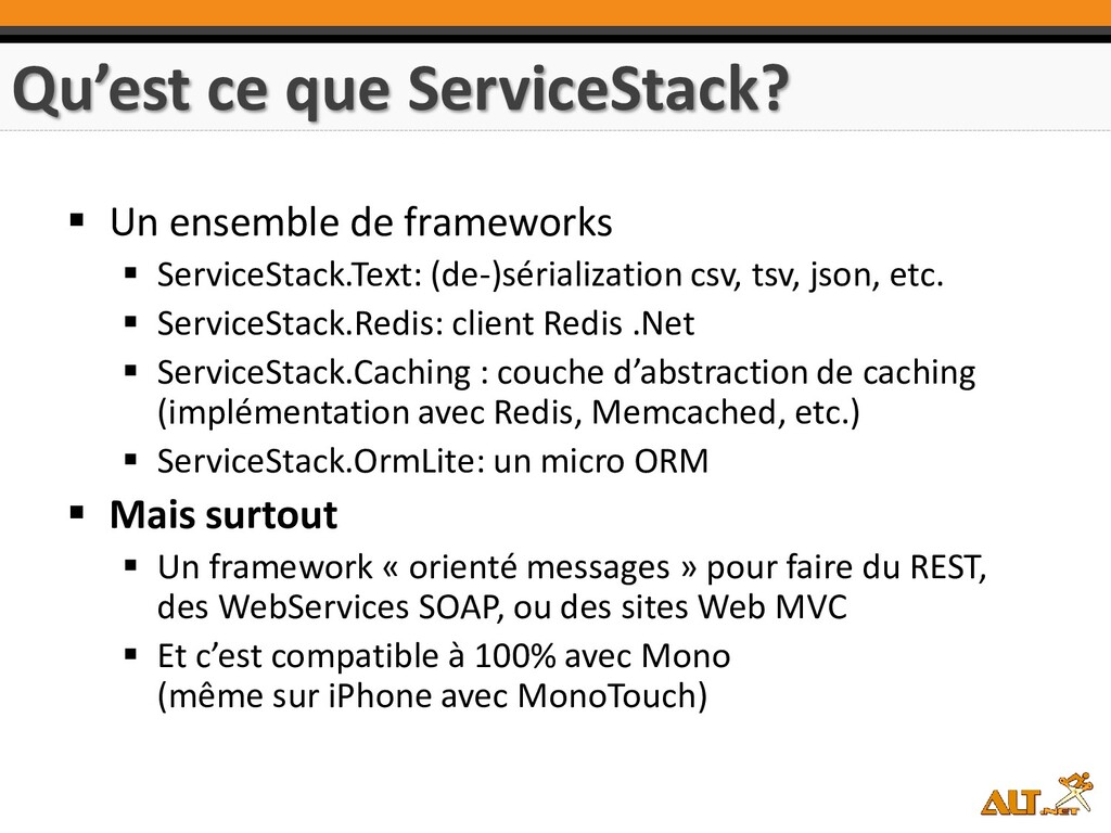 Servicestack Diagram ServiceStack en 5 min… - Alternative à ASP.Net MVC - Speaker Deck