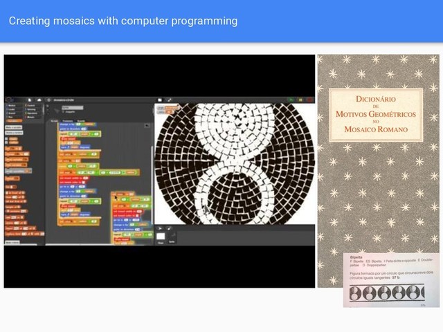 Creating mosaics with computer programming
