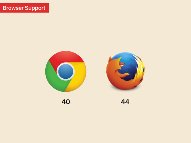 Browser Support
40 44
