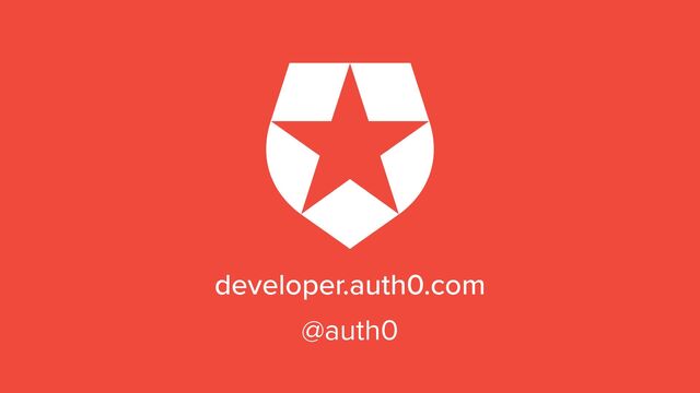 developer.auth0.com


@auth0

