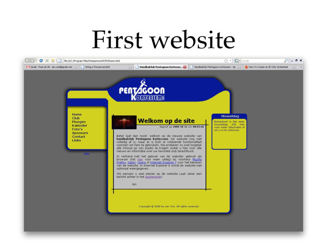 First website
