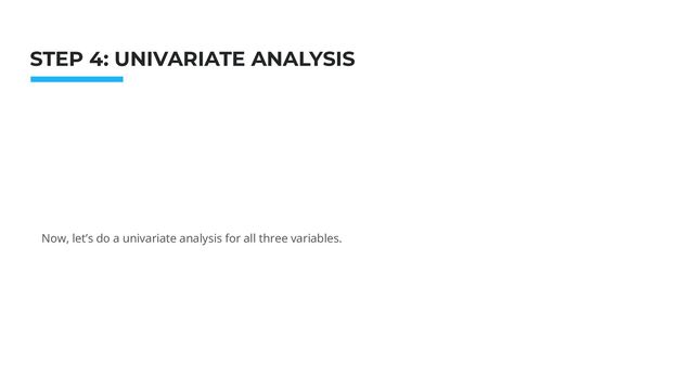 Now, let’s do a univariate analysis for all three variables.
Photo: Startup Weekend Hackathon. Nov.2014
STEP 4: UNIVARIATE ANALYSIS
