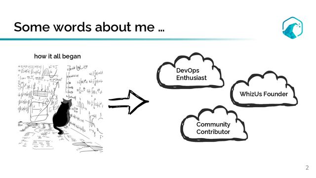 Some words about me …
2
DevOps
Enthusiast
Community
Contributor
how it all began
WhizUs Founder
