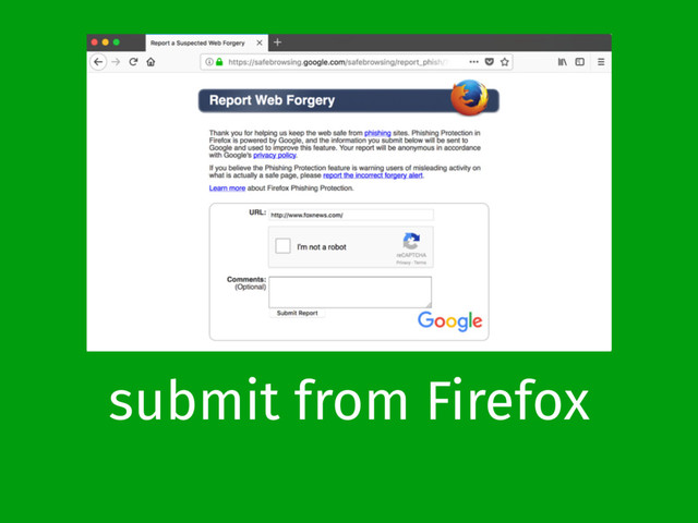 submit from Firefox
