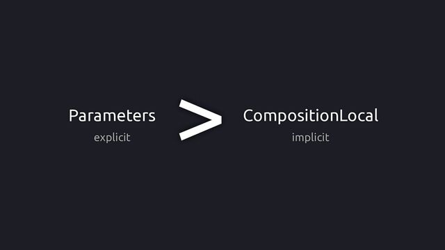 >
Parameters CompositionLocal
explicit implicit

