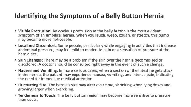 Belly Button Hernia: A Quick Guide! - Speaker Deck