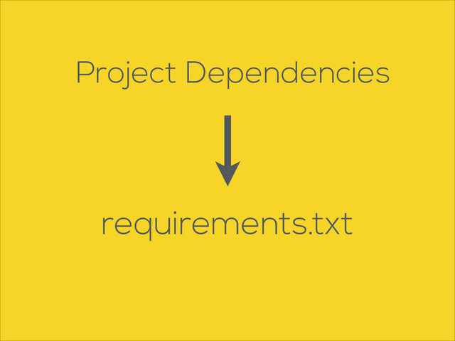Project Dependencies
requirements.txt
