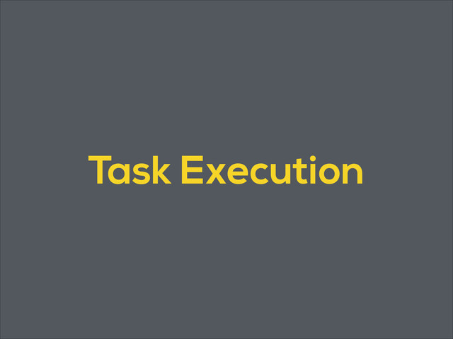 Task Execution
