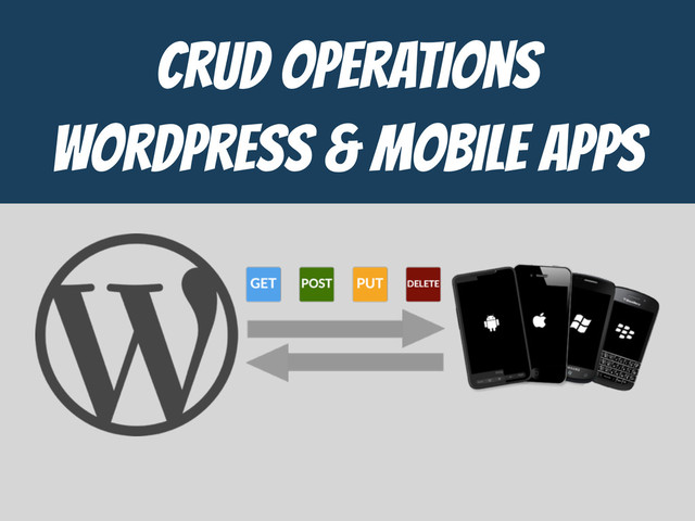 CrUD Operations

WordPress & MOBILE APPS
