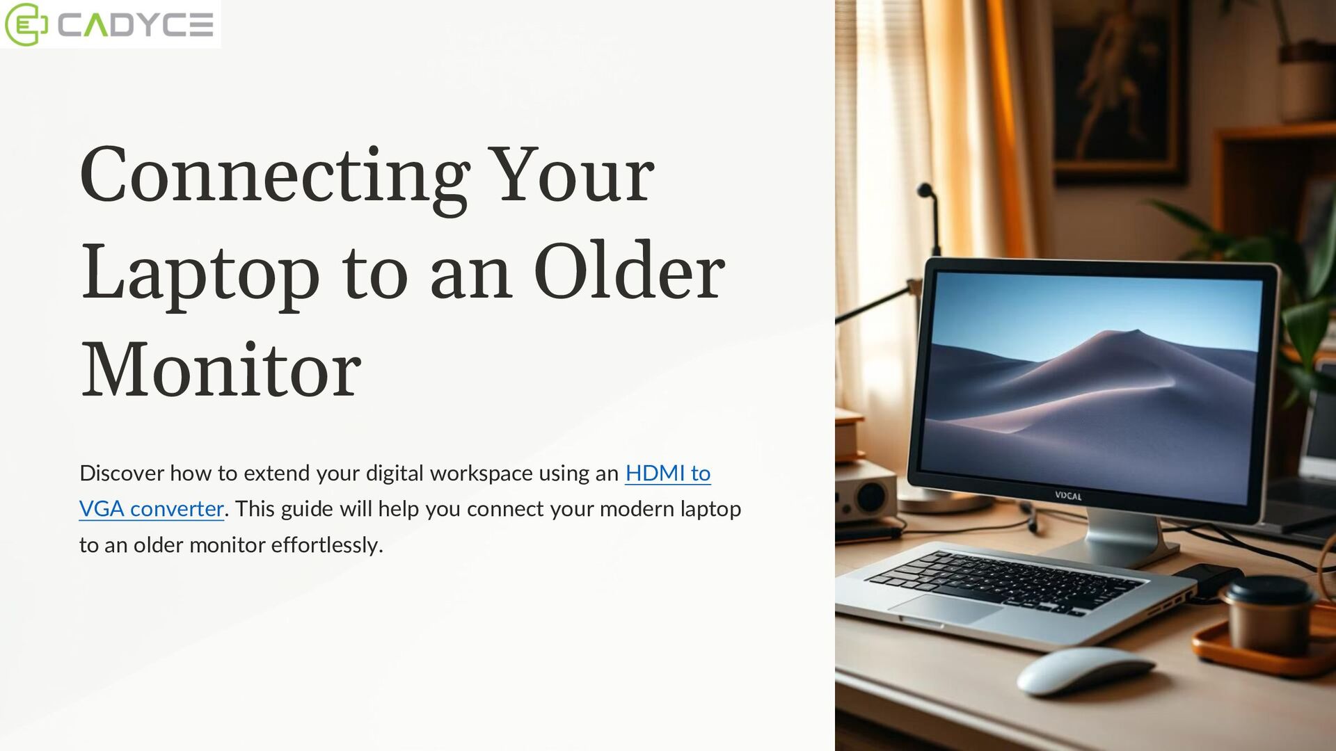 Connecting Your Laptop to an Older Monitor Speaker Deck