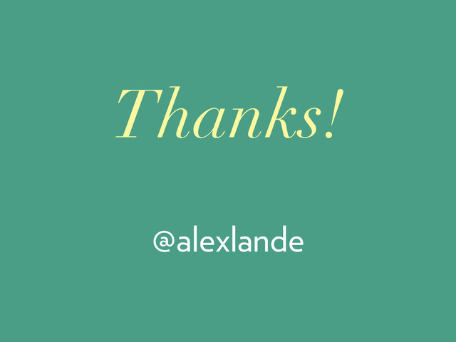 @alexlande
Thanks!
