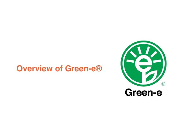 Overview of Green-e®
