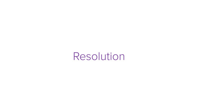 Resolution
