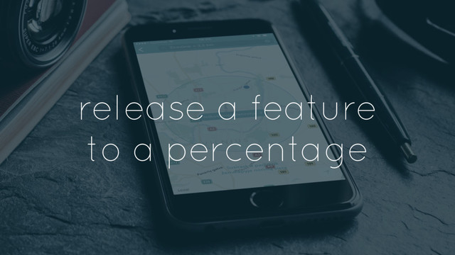 release a feature
to a percentage
