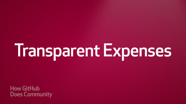 Transparent Expenses
