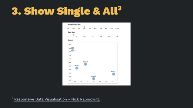 3. Show Single & All3
3 Responsive Data Visualisation - Nick Rabinowitz
