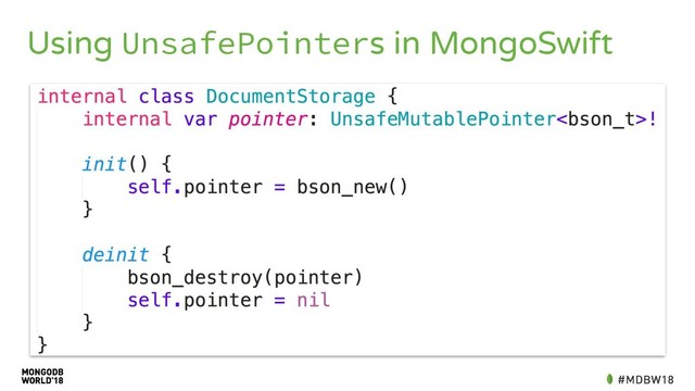 Using UnsafePointers in MongoSwift
