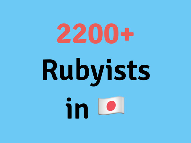 2200+
Rubyists
in '

