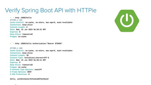 Verify Spring Boot API with HTTPie
