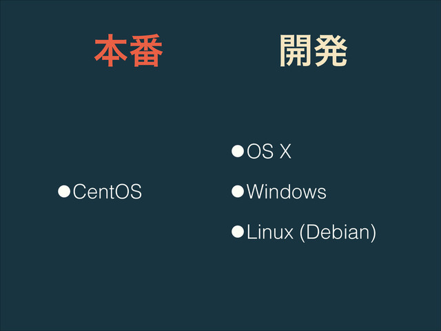 ຊ൪
•CentOS
։ൃ
•OS X
•Windows
•Linux (Debian)
