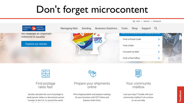 Don't forget microcontent
