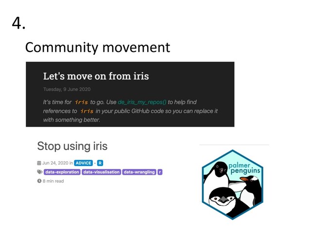 4.
Community movement
